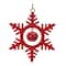 12ct. 6.5" Metal Snowflake with Bell Ornament Set